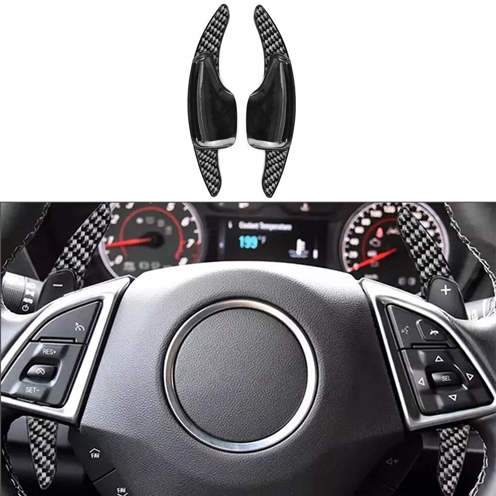 Steering Wheel Shifter Paddle Extensions for Chevrolet Camaro C7, Corvette (2016–2019)