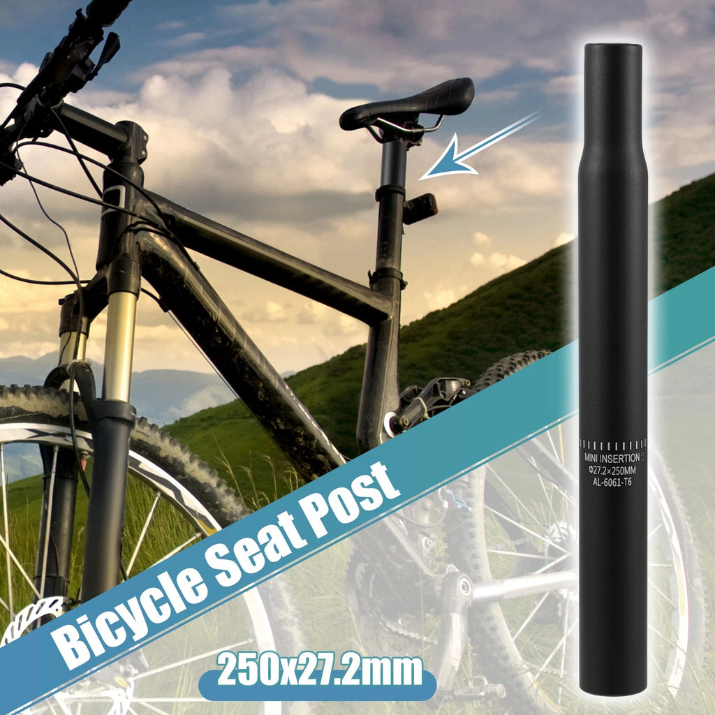 Bicycle Seat Post Aluminum Alloy Replacement for 27.2x250mm Black