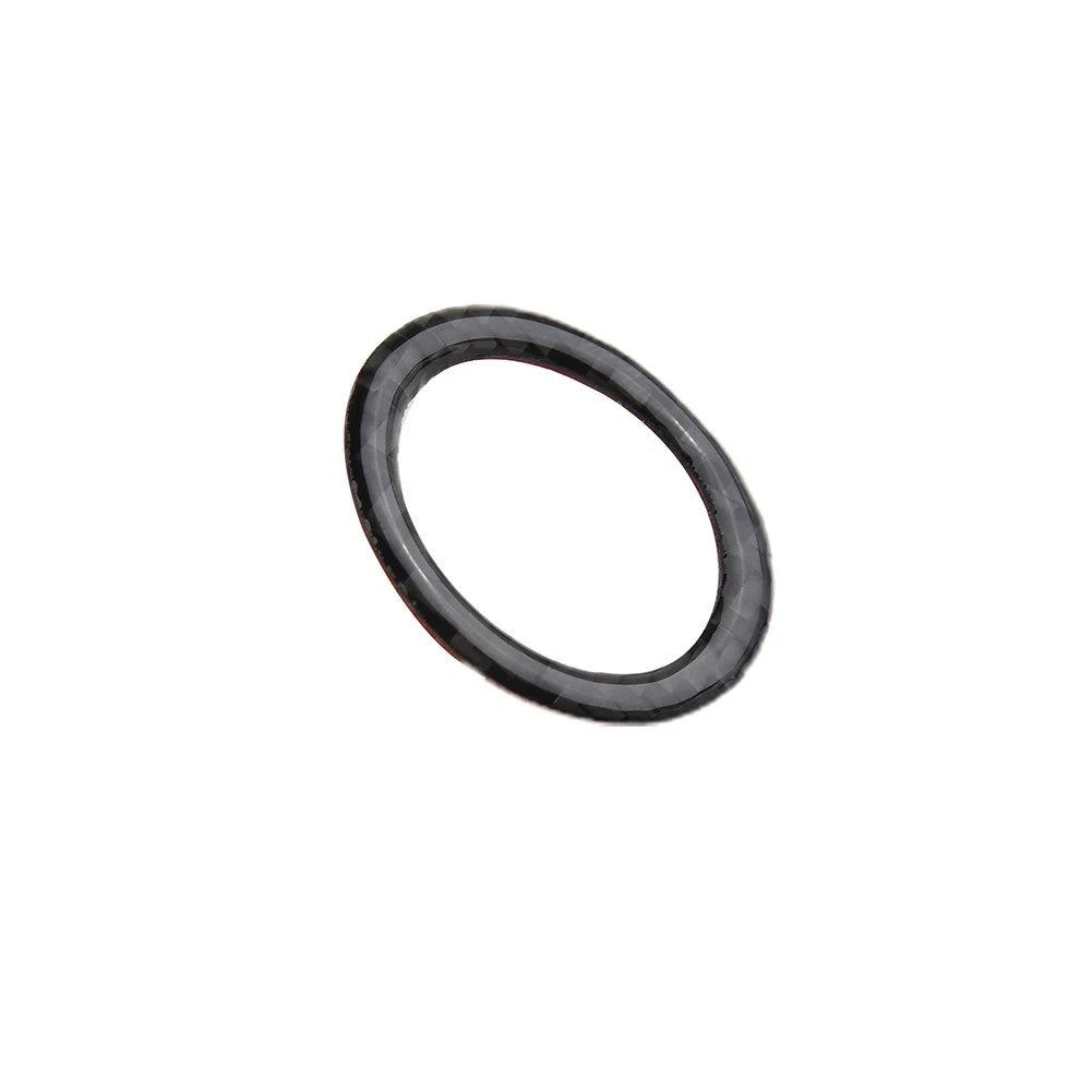 Carbon Fiber Stop Button Trim Ring for BMW E90 E92 E93 (2007–2013)