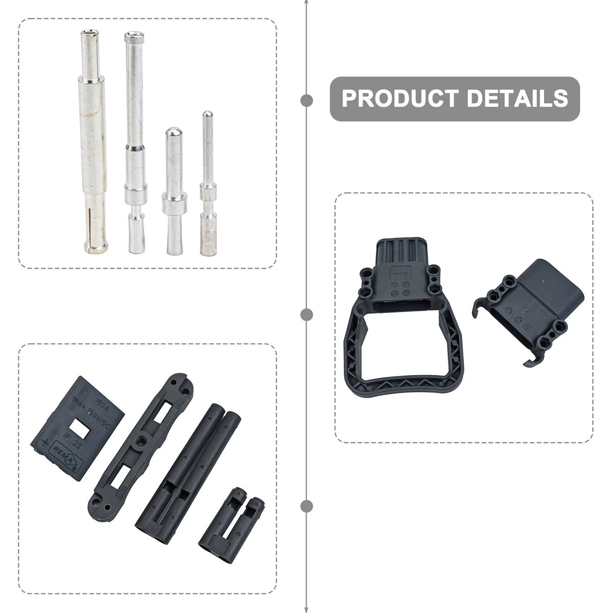 160A Electric Forklift Charger Connector Set for