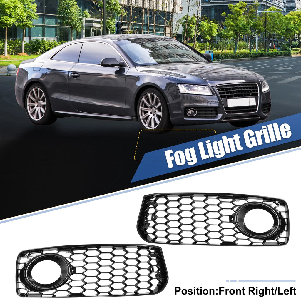 Front Fog Light Mesh Grill Cover for Audi A5 S-Line (2008–2012)