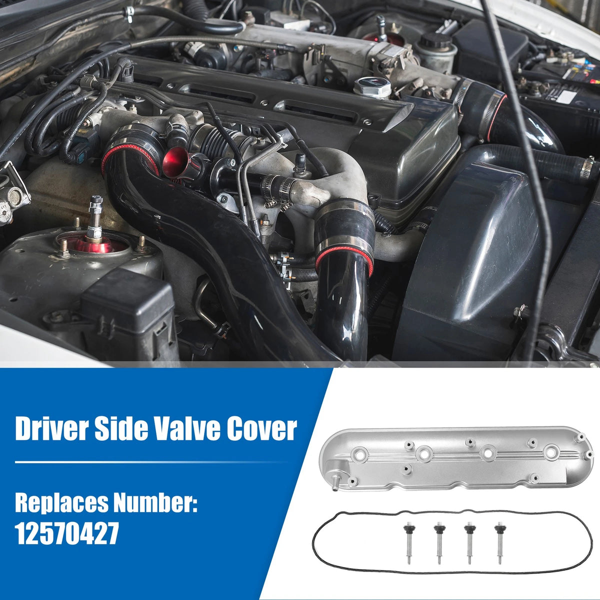 Driver Side Valve Cover Replacement for Chevy Silverado Tahoe GMC Sierra (2007–2013)