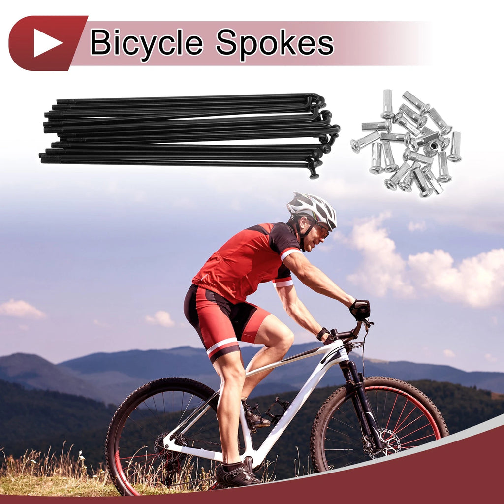 Bicycle Spokes 131mm Carbon Steel Replacement Set for 12G Wheel (2005–2015)