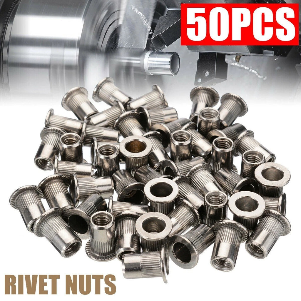 50Pcs Rivet Nut Insert for Various Applications (Stainless Steel)