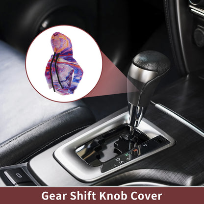 3D Printed Gear Shift Knob Cover for Universal Fit (2010–2023) - Purple Orange