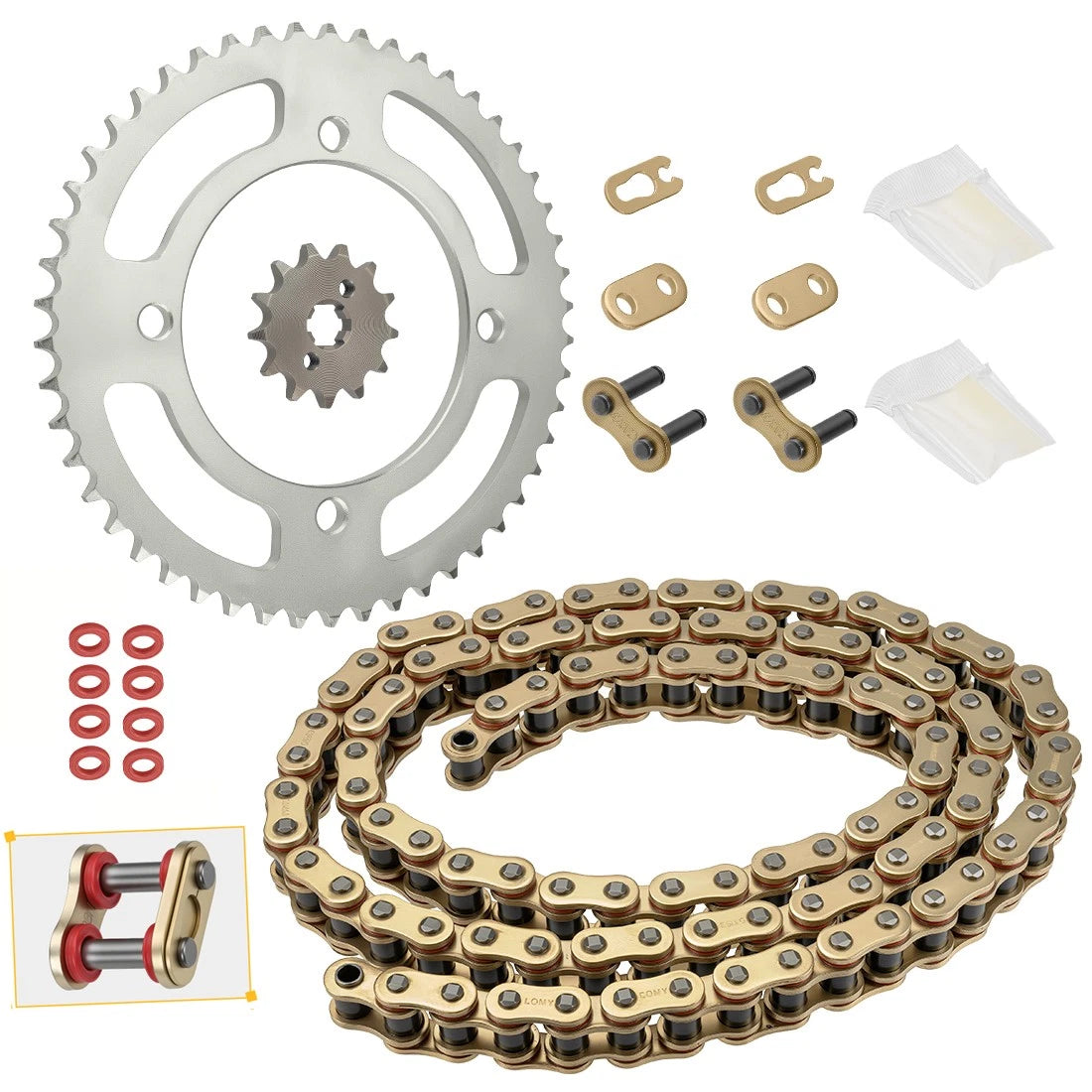 X-Ring Chain 98 Links & Drive Sprocket for Honda Sportrax 90 (1993–2024)