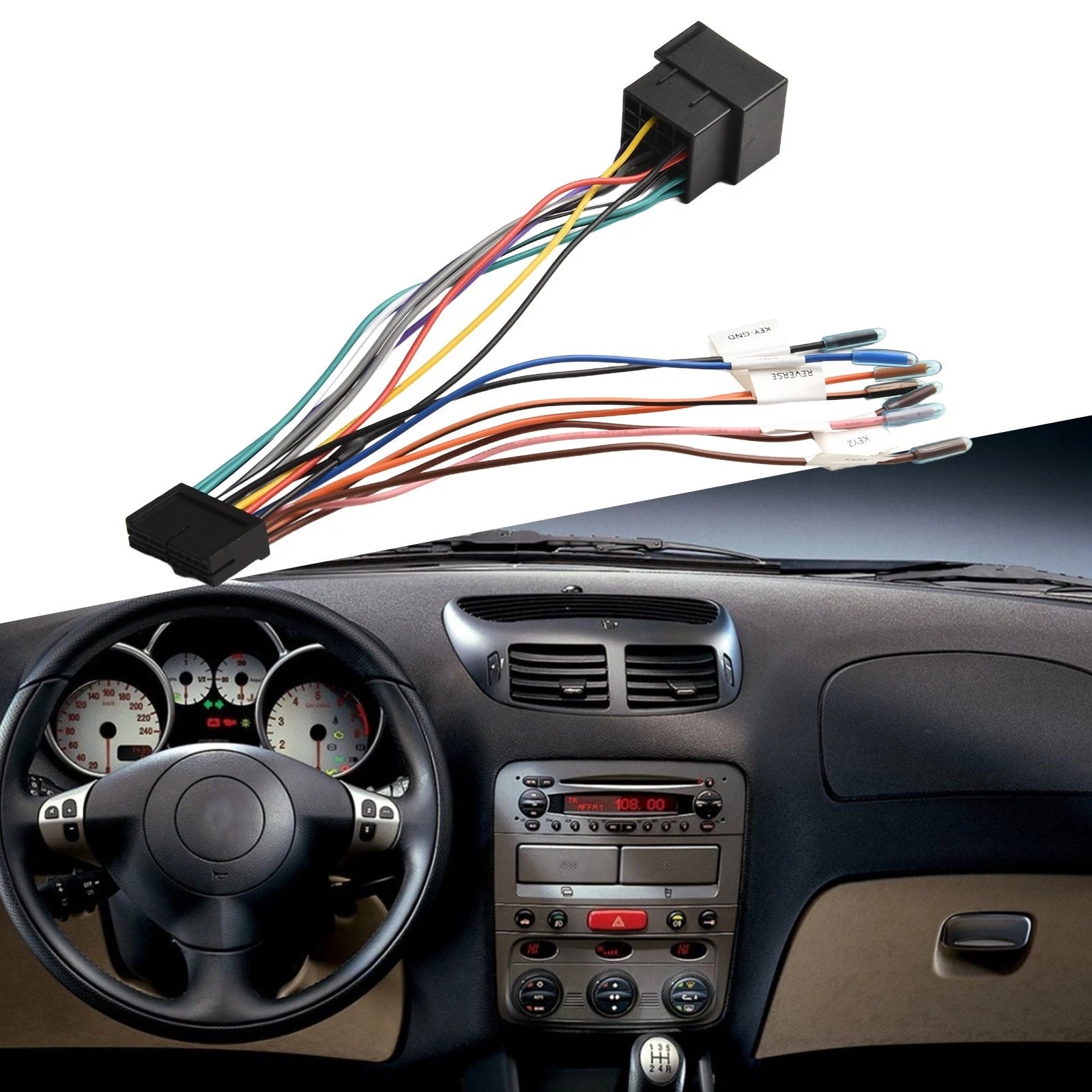 20PIN Car Stereo ISO Wiring Harness for Easy Installation
