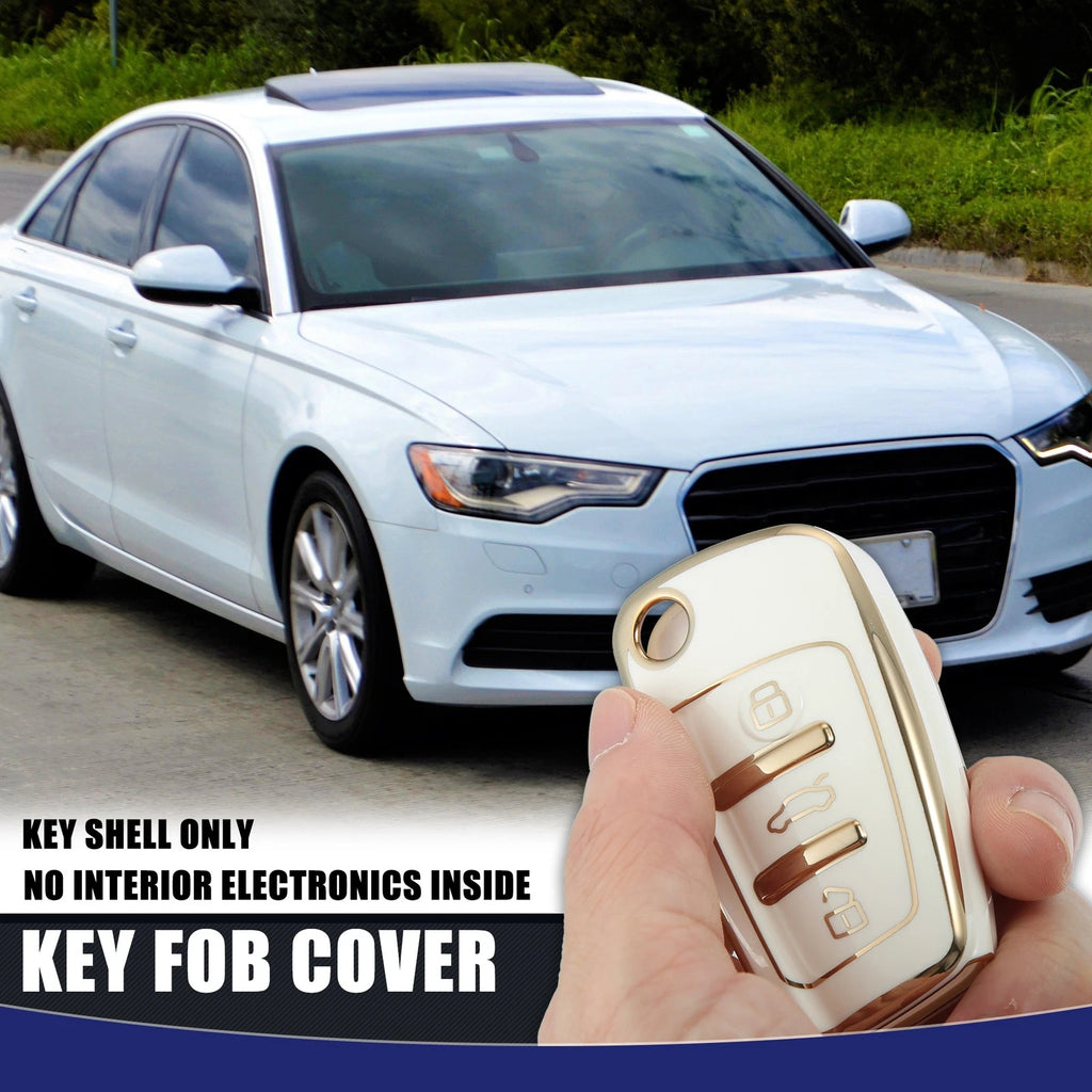 3-Button Car Key Fob Cover TPU Case Replacement for Audi Q3 (2014–2025)