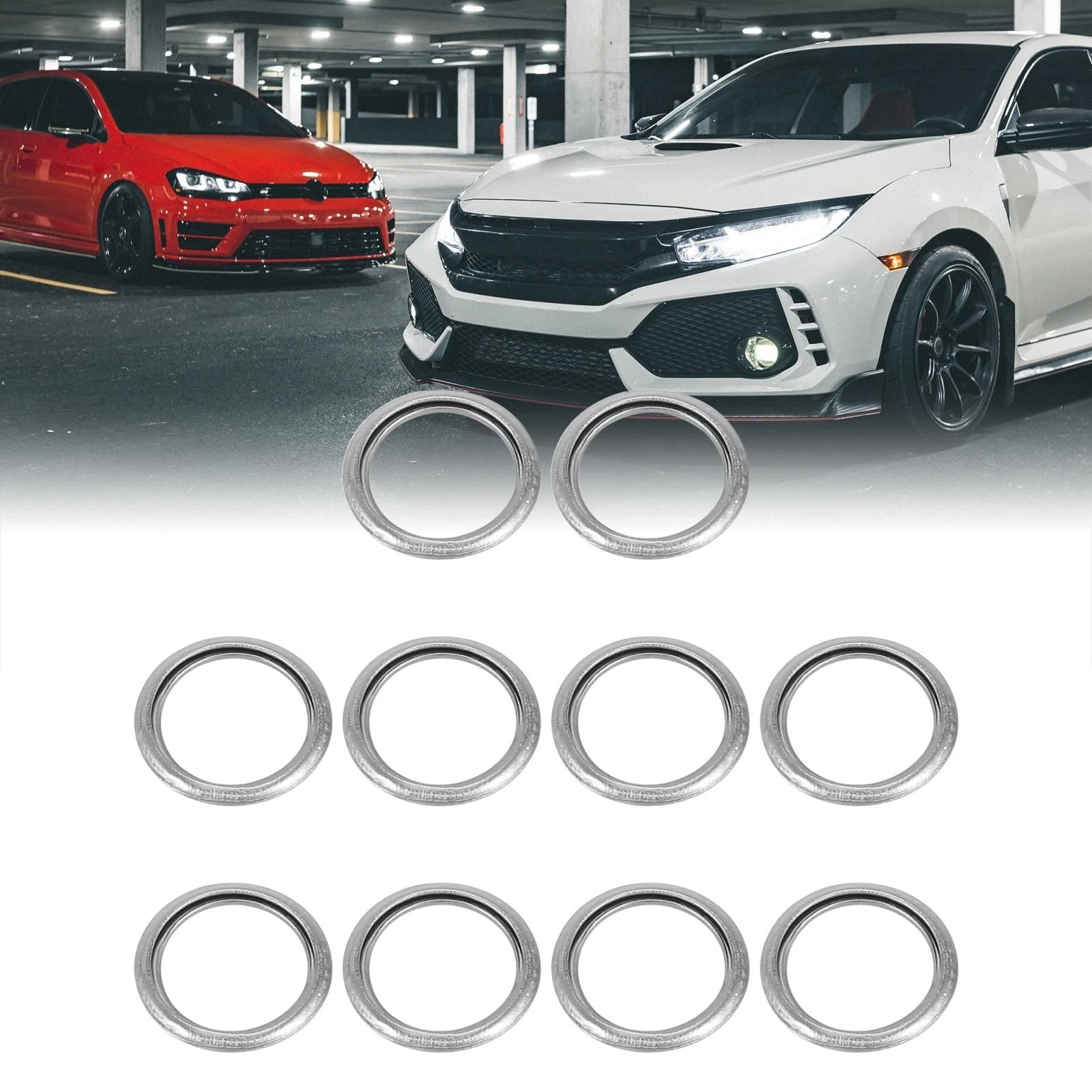 Oil Drain Plug Gasket Set Replacement for Mitsubishi Lancer Outlander Eclipse (10PCS) (2008–2018)