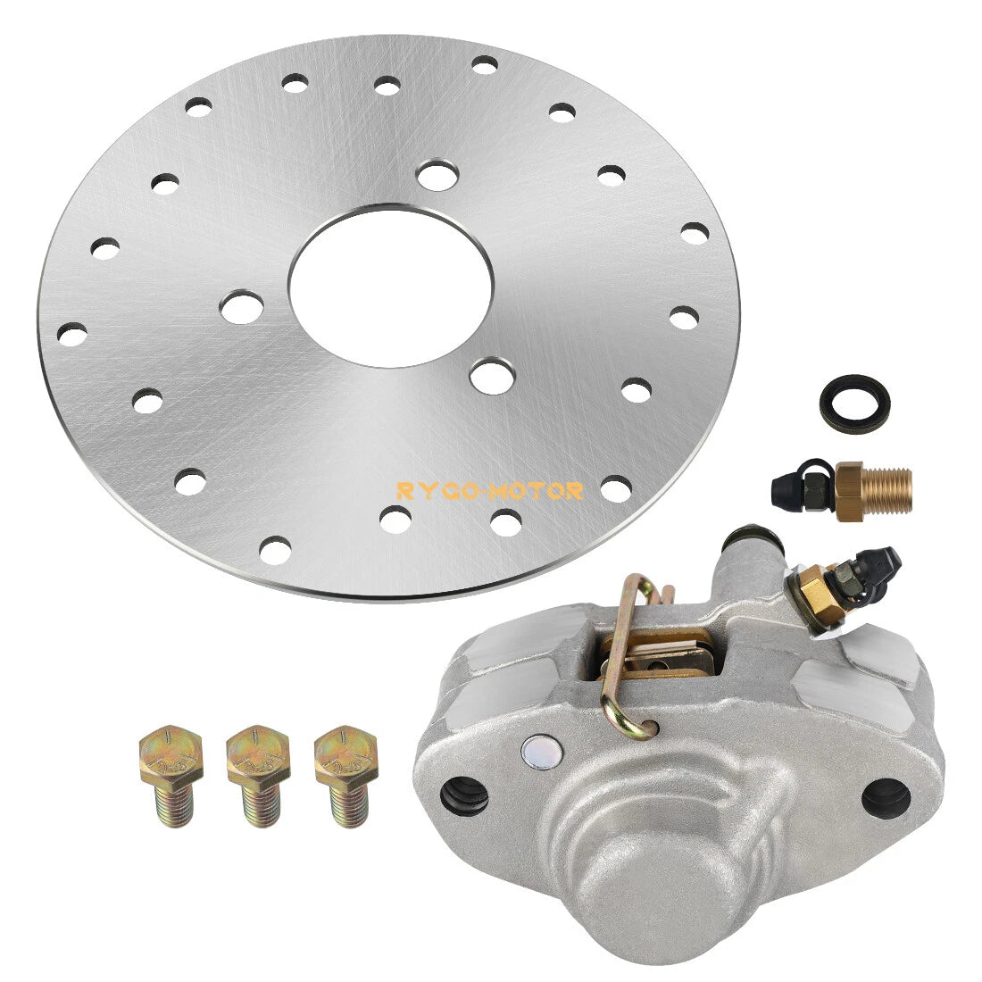 Rear Brake Disc Rotor & Caliper w/Bolt for Polaris Scrambler 400 500 (2001–2004)