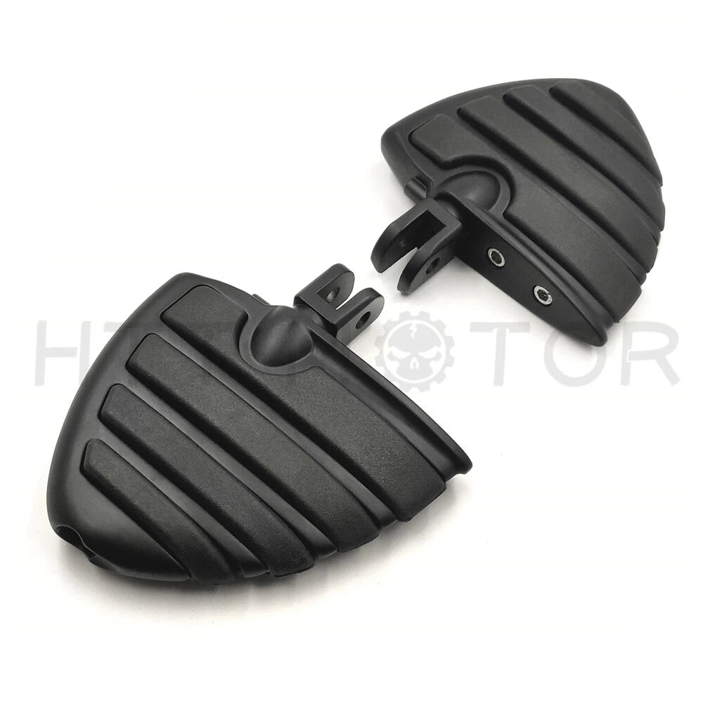 Black Wing Mini Floorboards w/ Adapters for Harley FXBB FXBR FXBRS (2018–2023)