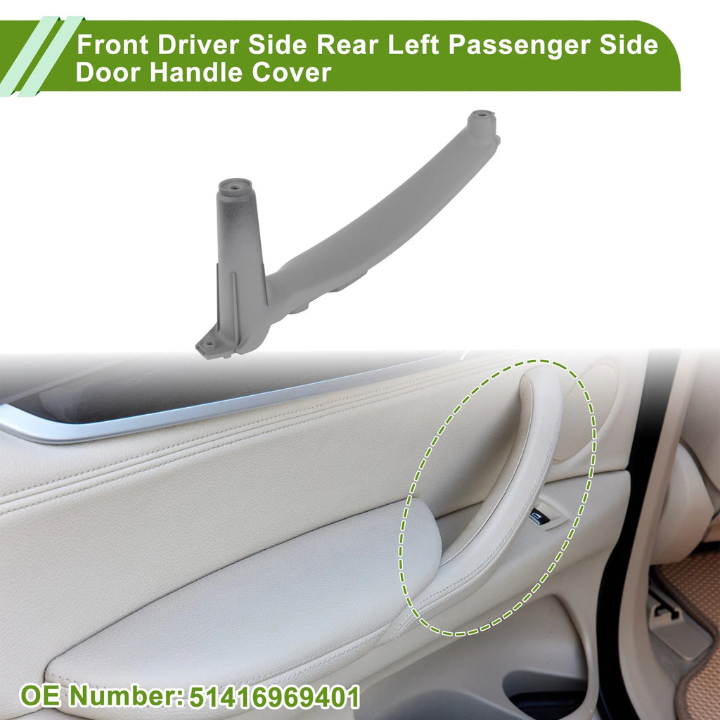 Door Panel Handle Pull Trim Cover Replacement for BMW X5 E70 (2008-2013) Gray