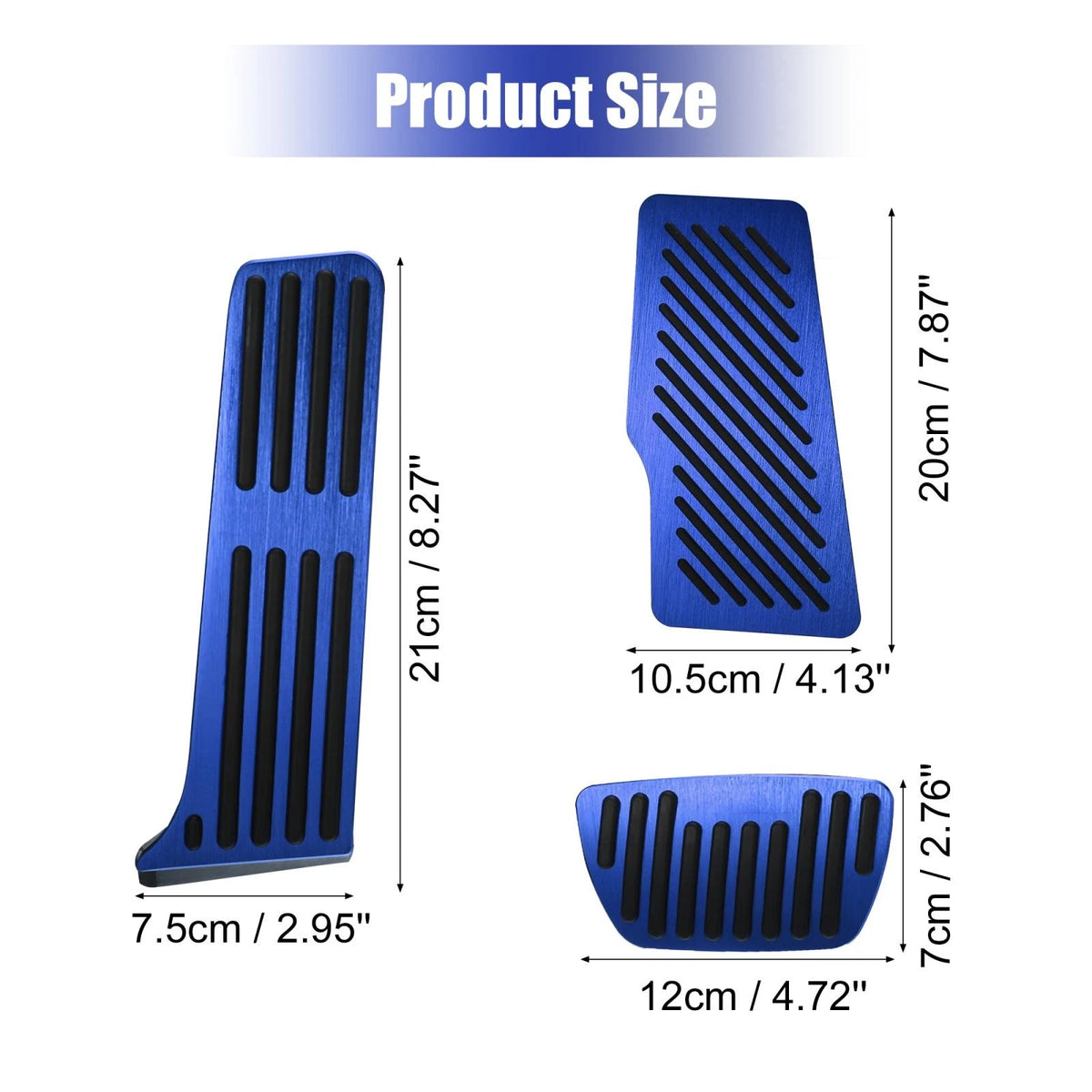 3PCS Brake Gas Accelerator Rest Pedal Non Slip for Toyota Camry (2018–2022)
