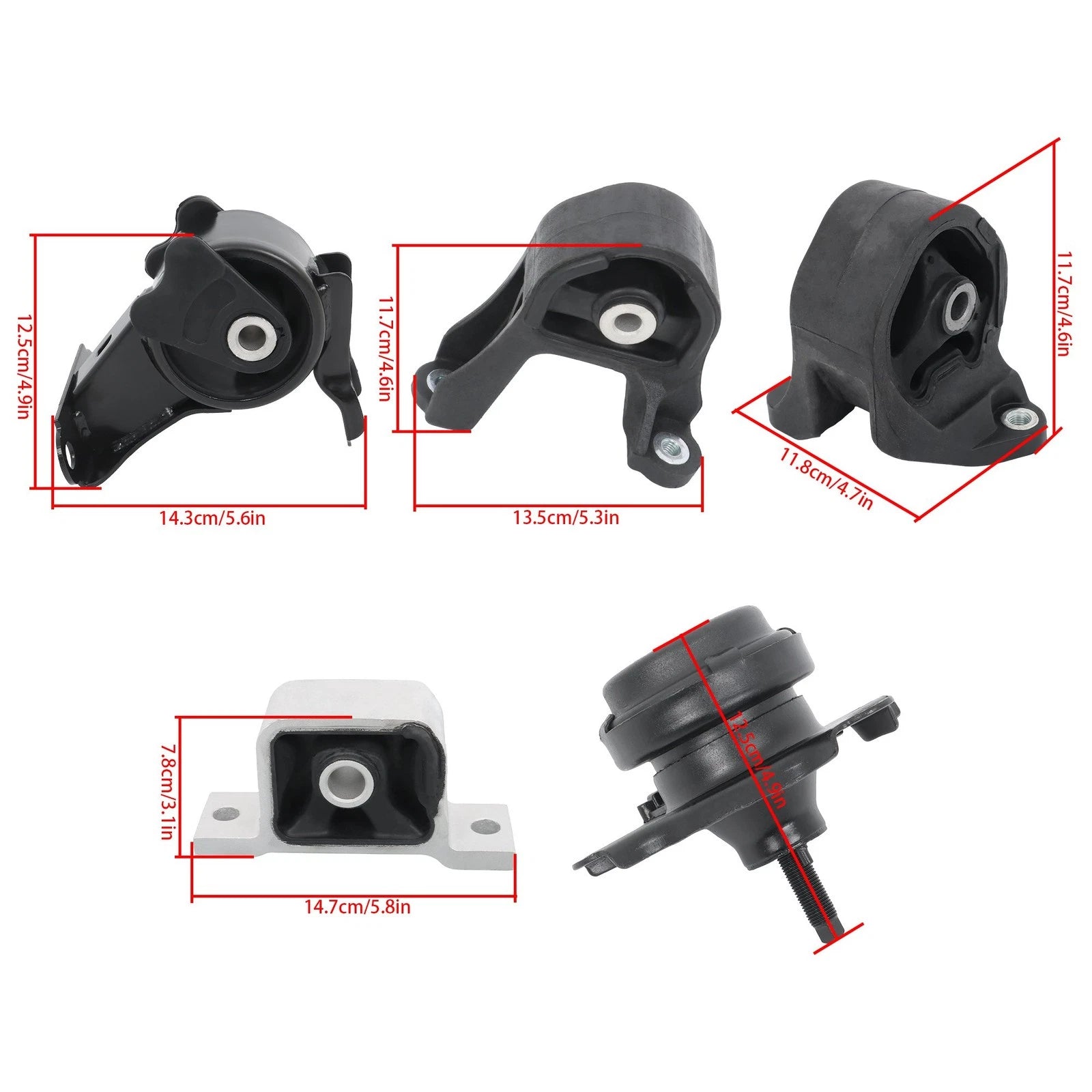 Engine Motor & Trans Mount Set 5Pcs for Honda Element 2003–2006