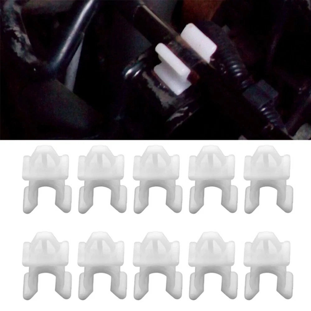 10Pcs Hood Rod Holder Clips for Nissan (65722-01E00, 6572201E00)