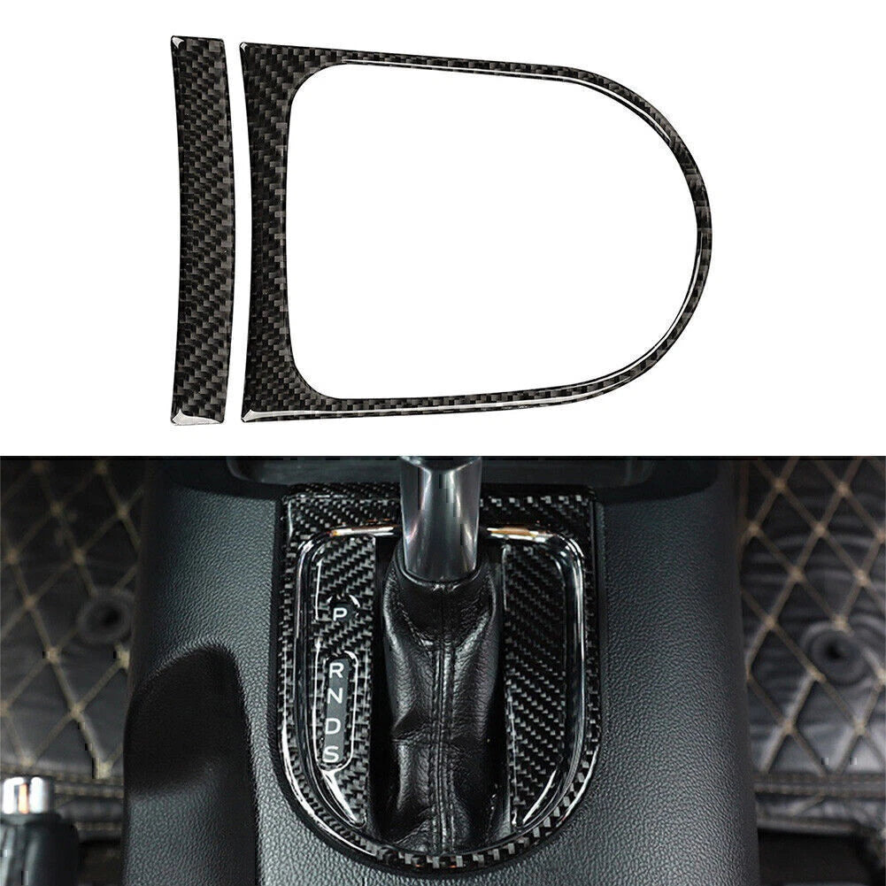 Carbon Fiber Interior Gear Shift Panel Cover Trim for Ford Mustang (2015–2019)