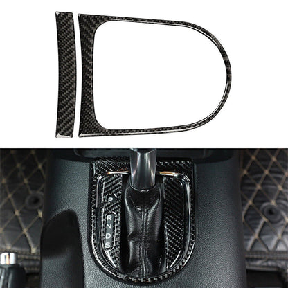 Carbon Fiber Interior Gear Shift Panel Cover Trim for Ford Mustang (2015–2019)