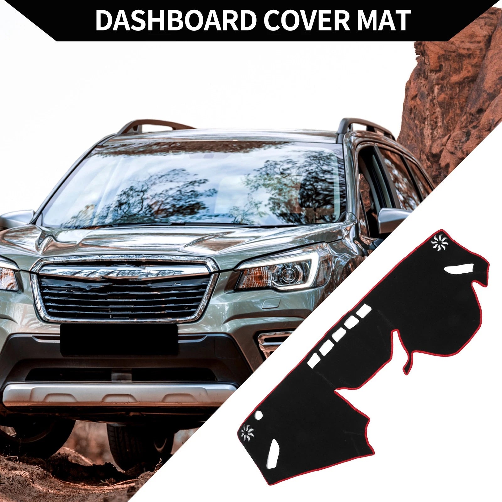 Dashboard Dash Cover Mat Replacement for Subaru Forester (2018–2024) Black