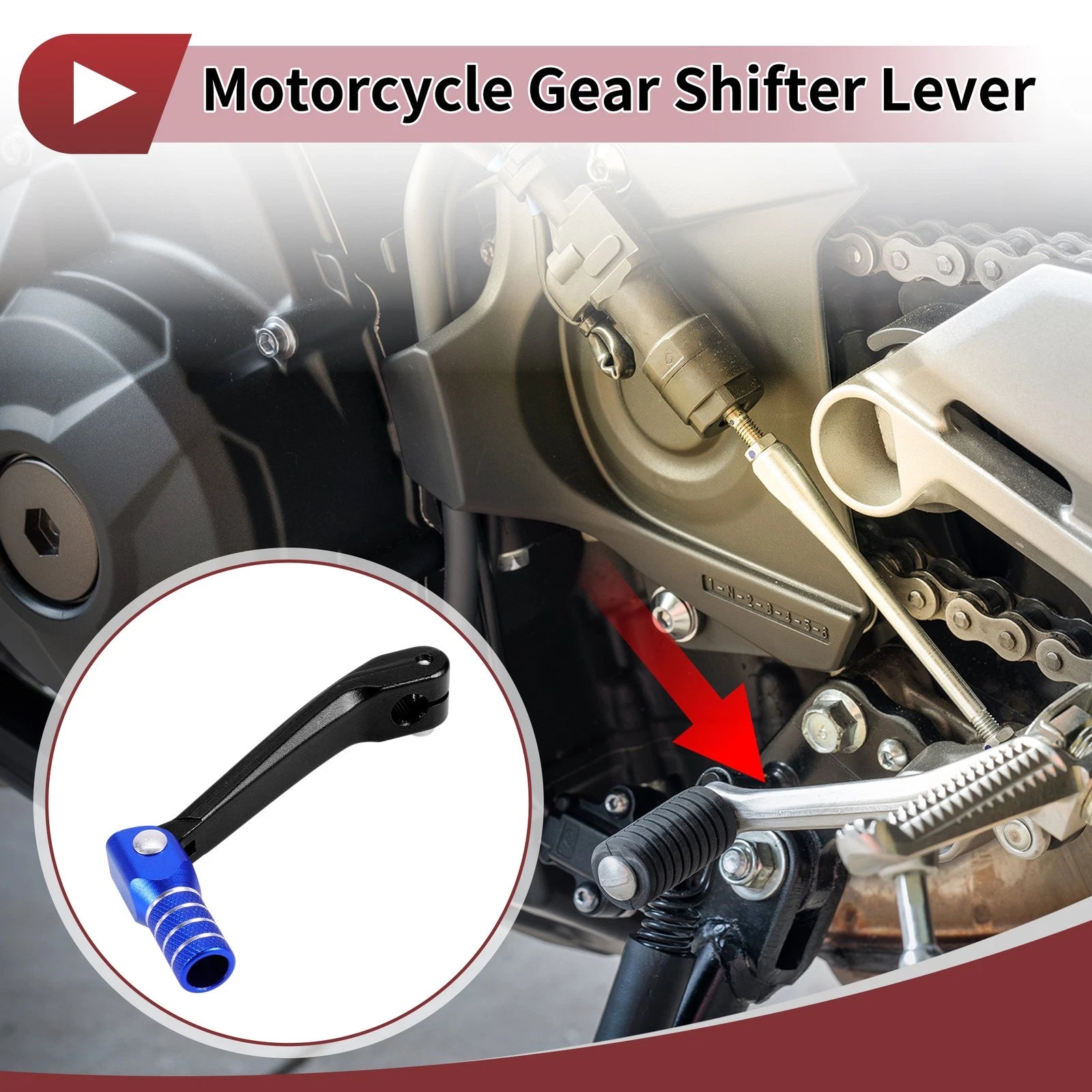Folding Gear Shifter Lever for Honda CRF150F 2003–2017 Black Blue