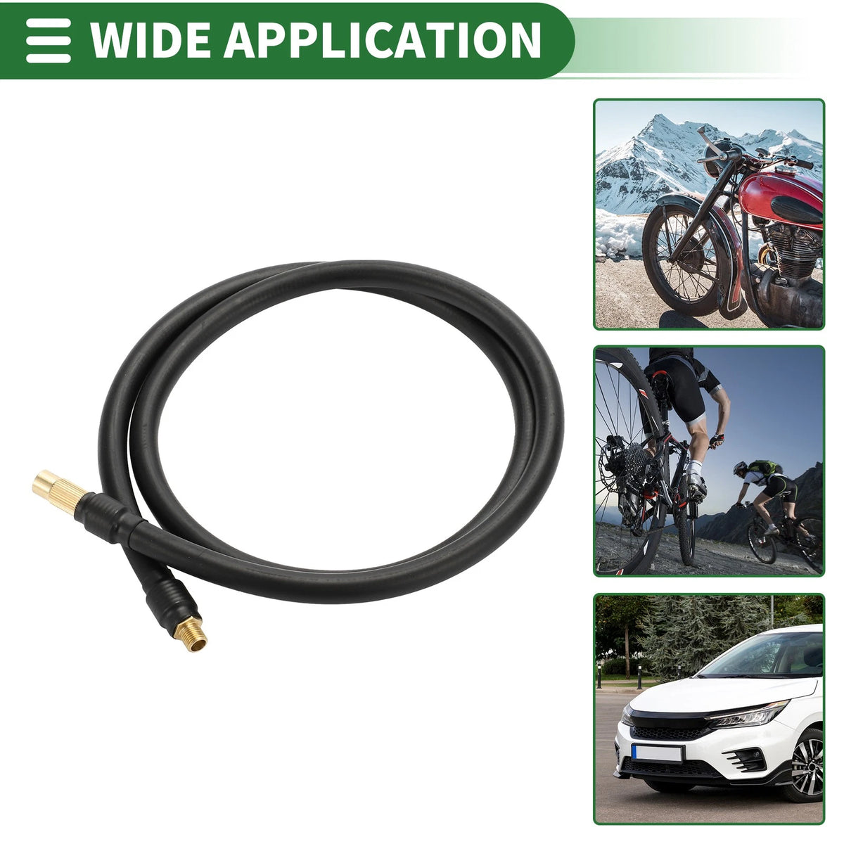 Tire Inflator Extension Tube 39.37in 32 TPI for Car Bicycle (32TPI)