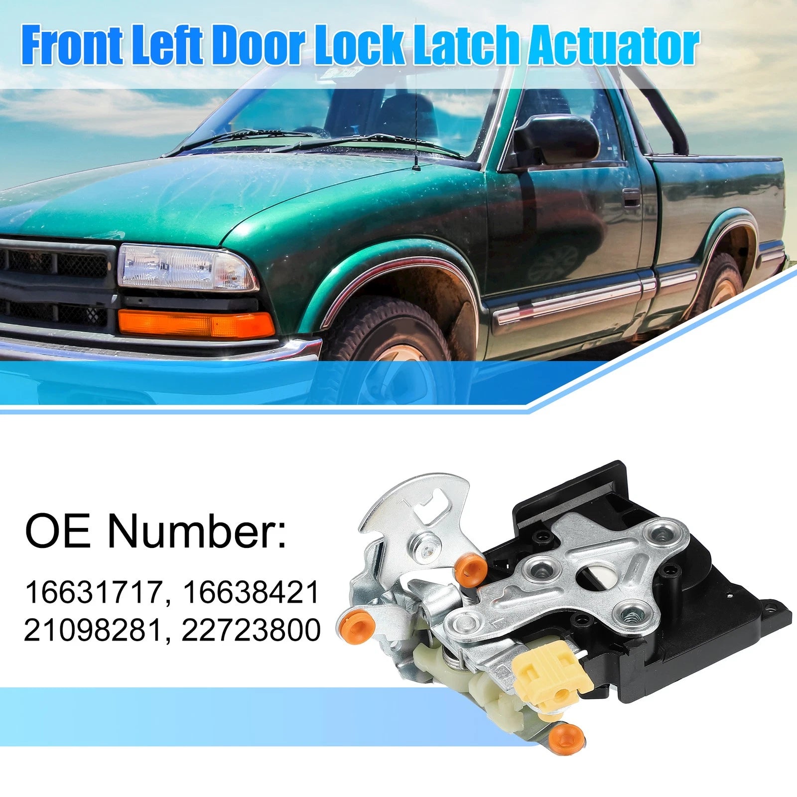 Front Left Power Door Lock Actuator Motor Replacement for Chevy GMC (1999–2006)