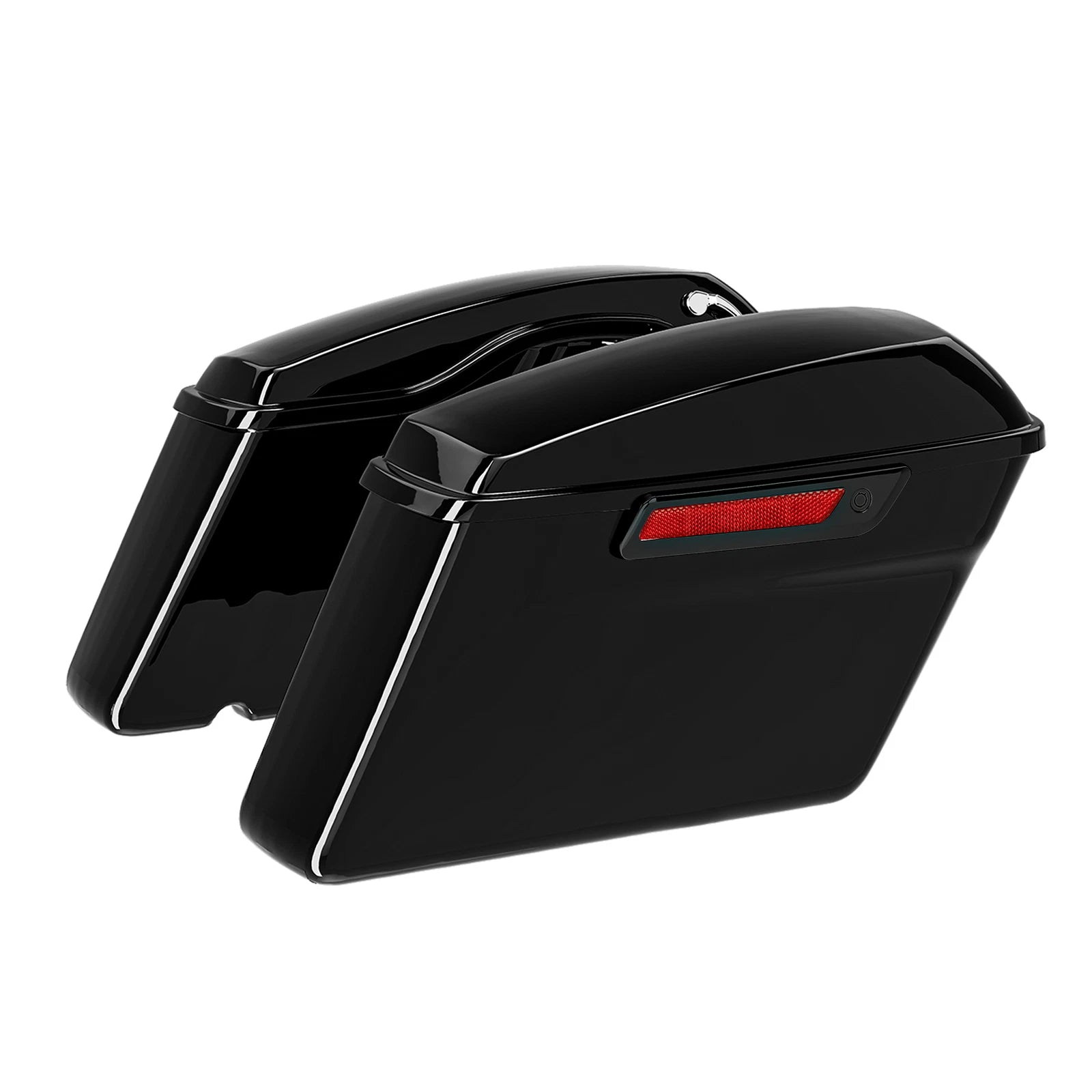 Saddle Bags & Chrome Conversion Brackets for Harley Softail FLST