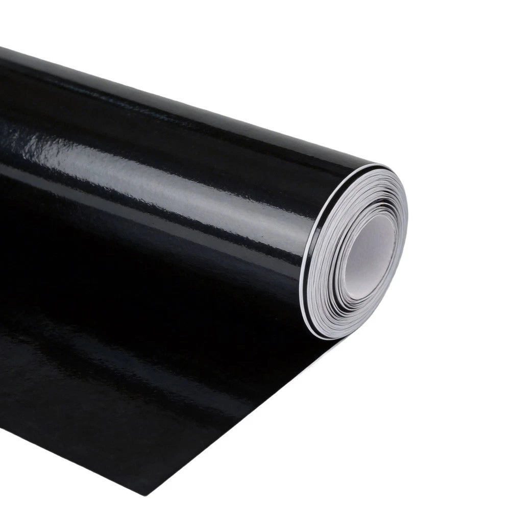 Gloss Black Car Wrap Vinyl 10cm x 10m for DIY Application (Universal)