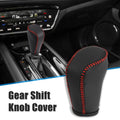 Faux Leather Gear Shift Knob Cover for Mazda 3 (2014–2018) Red Stitch