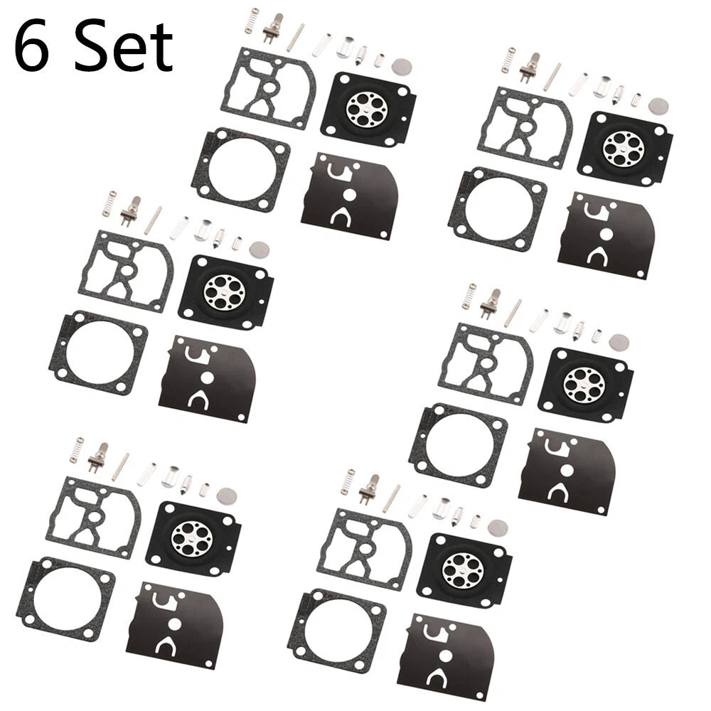 Set of 6 Carburetor Repair Kits for ZAMA RB-100 STIHL HS45 FS55 FS38 BG45