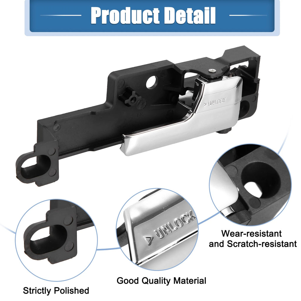Interior Door Handle Front Pair Left Right for Ford Fusion (2013–2020)