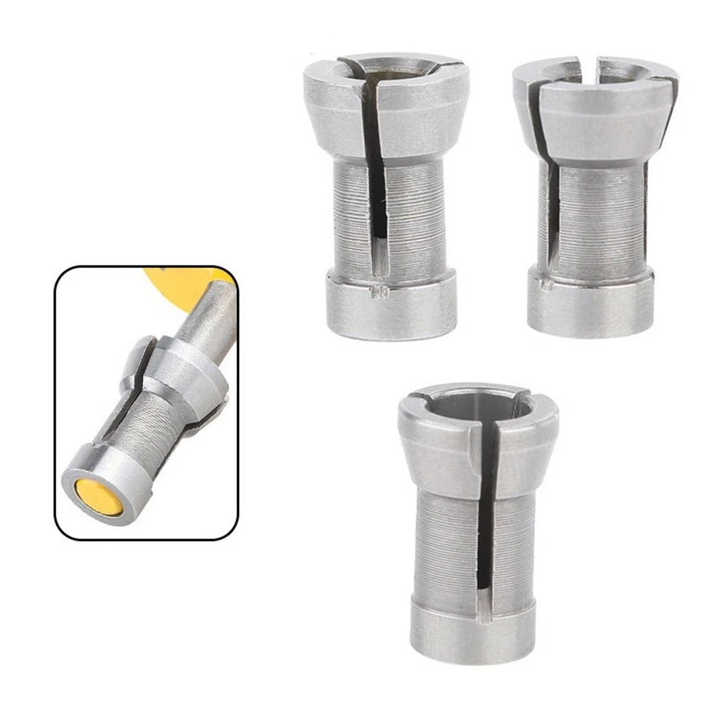 3pcs Router Bit Collet Chuck for Molding Machine (6, 6, 35, 8mm)