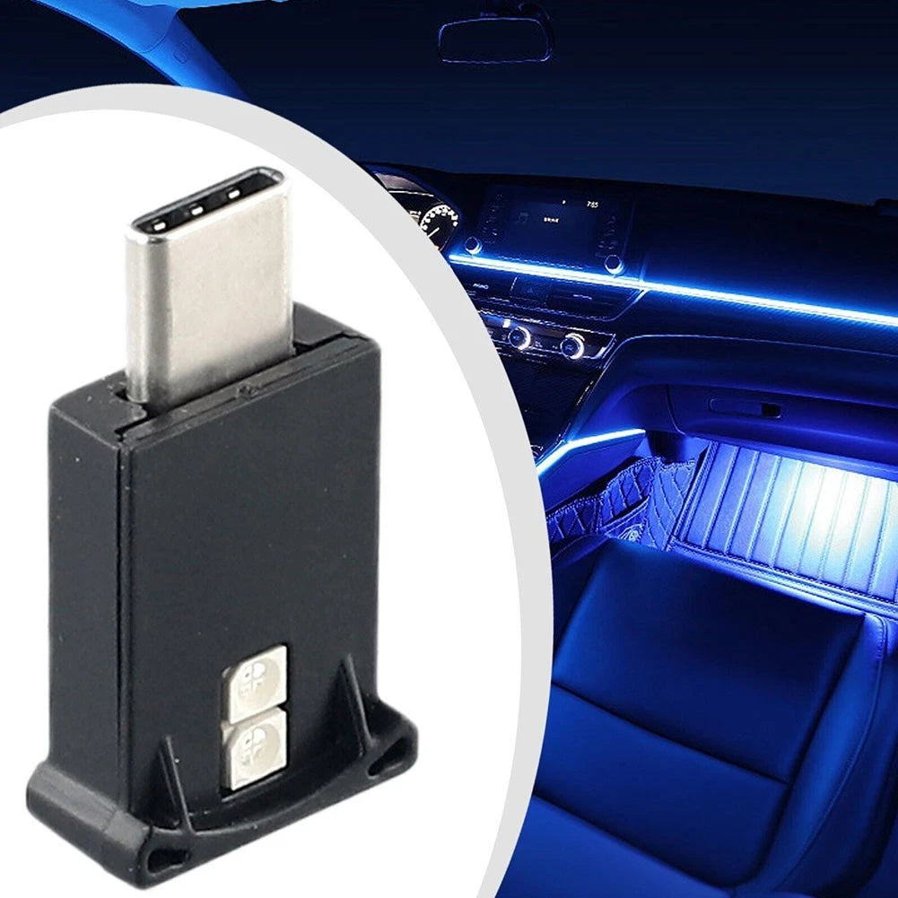 USB-C Type-C LED Car Interior Light for Universal Fit (2010–2023)