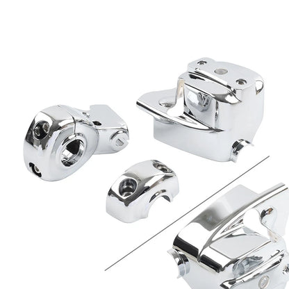 Chrome Handlebar Control Dress-Up Cover for Harley Softail Dyna Sportster (1996–Present)