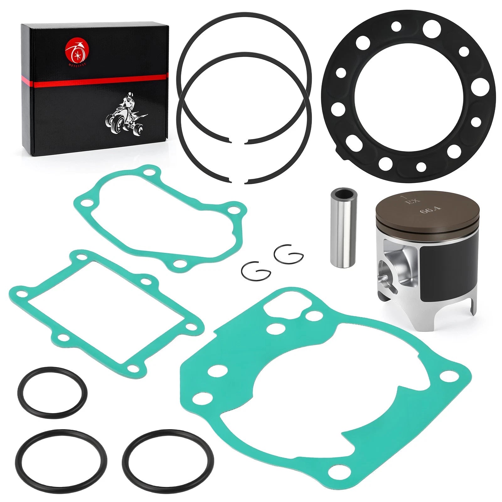Top End Rebuild Kit STD 66.4mm Piston for Honda CR250R (1997–2001) 13101-KZ3-B10