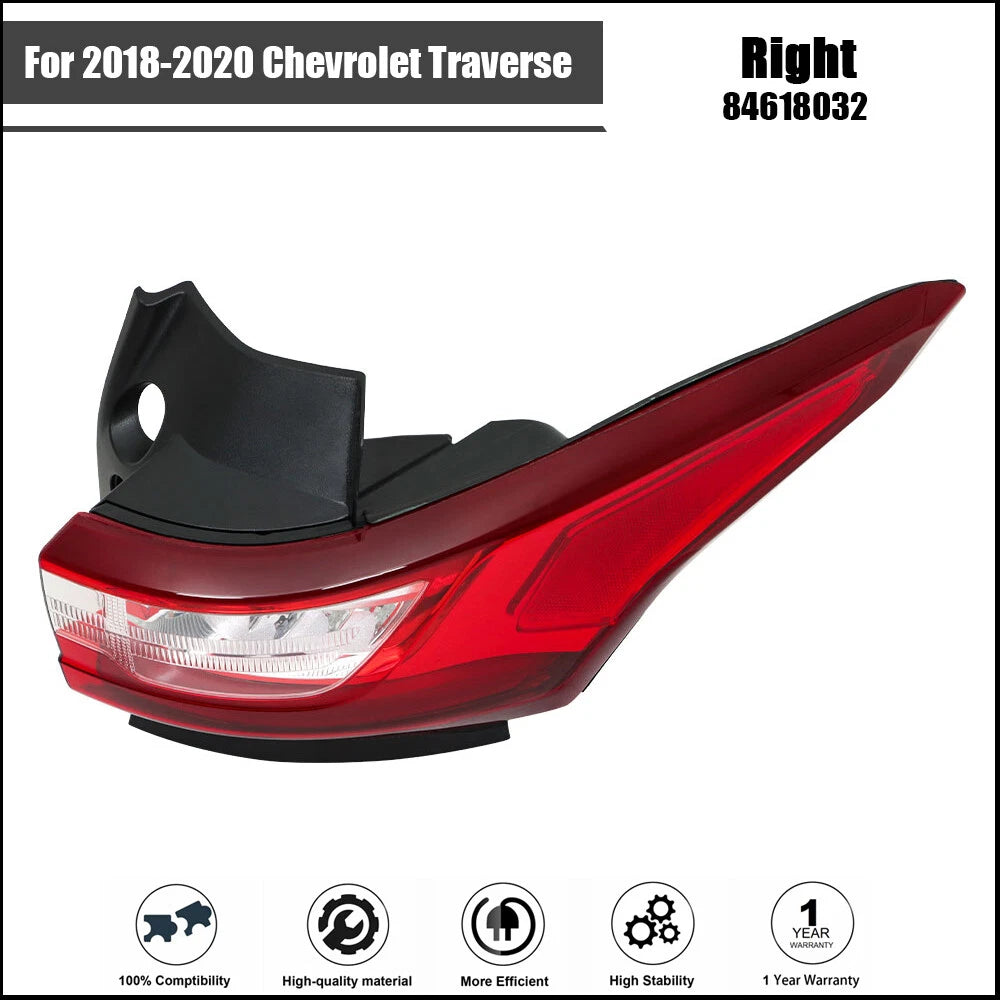 Tail Light Assembly for Chevrolet Traverse (2018–2020) Passenger RH Rear LED