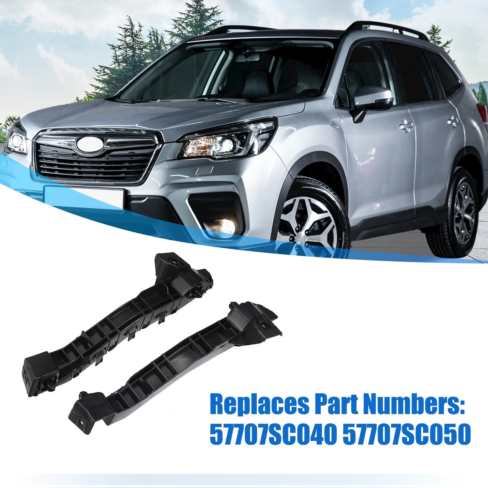 Front Bumper Mounting Support Bracket Pair for Subaru Forester (2011–2018)