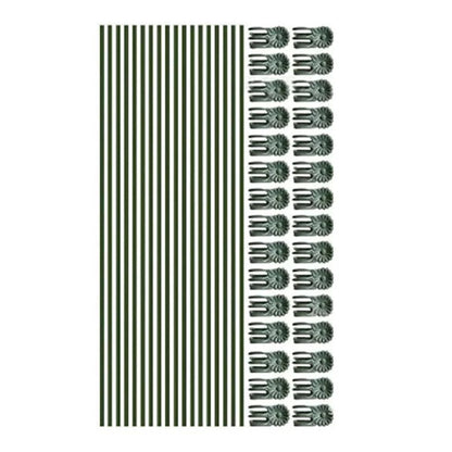 50 Plastic Plant Stakes and Orchid Clips for Plant Growth Support