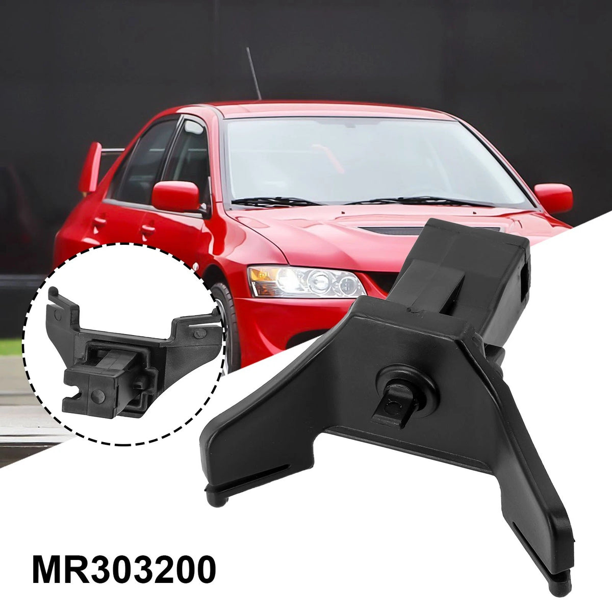 Black Fuel Gas Door Latch Hook for Mitsubishi Outlander (2003–2020)