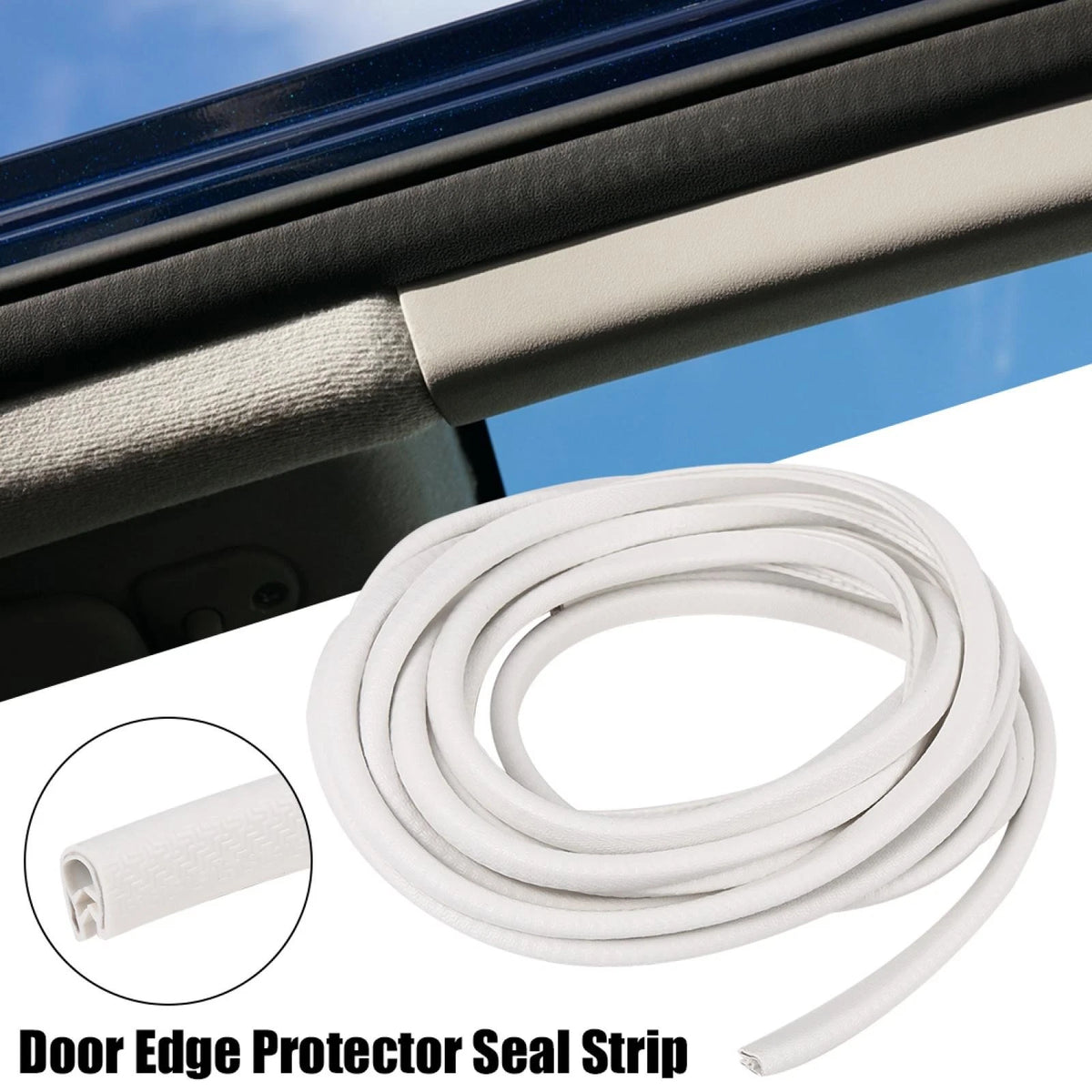 5m Rubber U Shape Door Edge Trim Guard for Universal Cars (2010–2023)