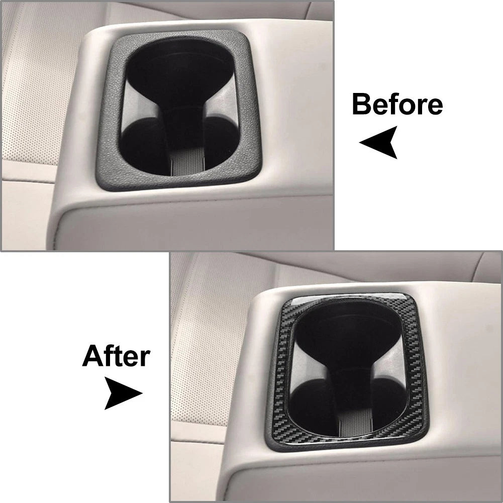 Rear Armrest Cup Holder Frame Cover Trim for Kia Stinger (2018–2023) Black
