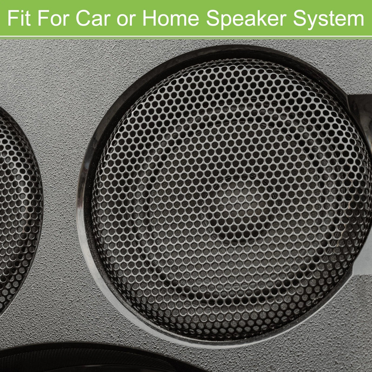 2X 7" Steel Speaker Mesh Grille for Subwoofer (182mmx6.5mm) Black