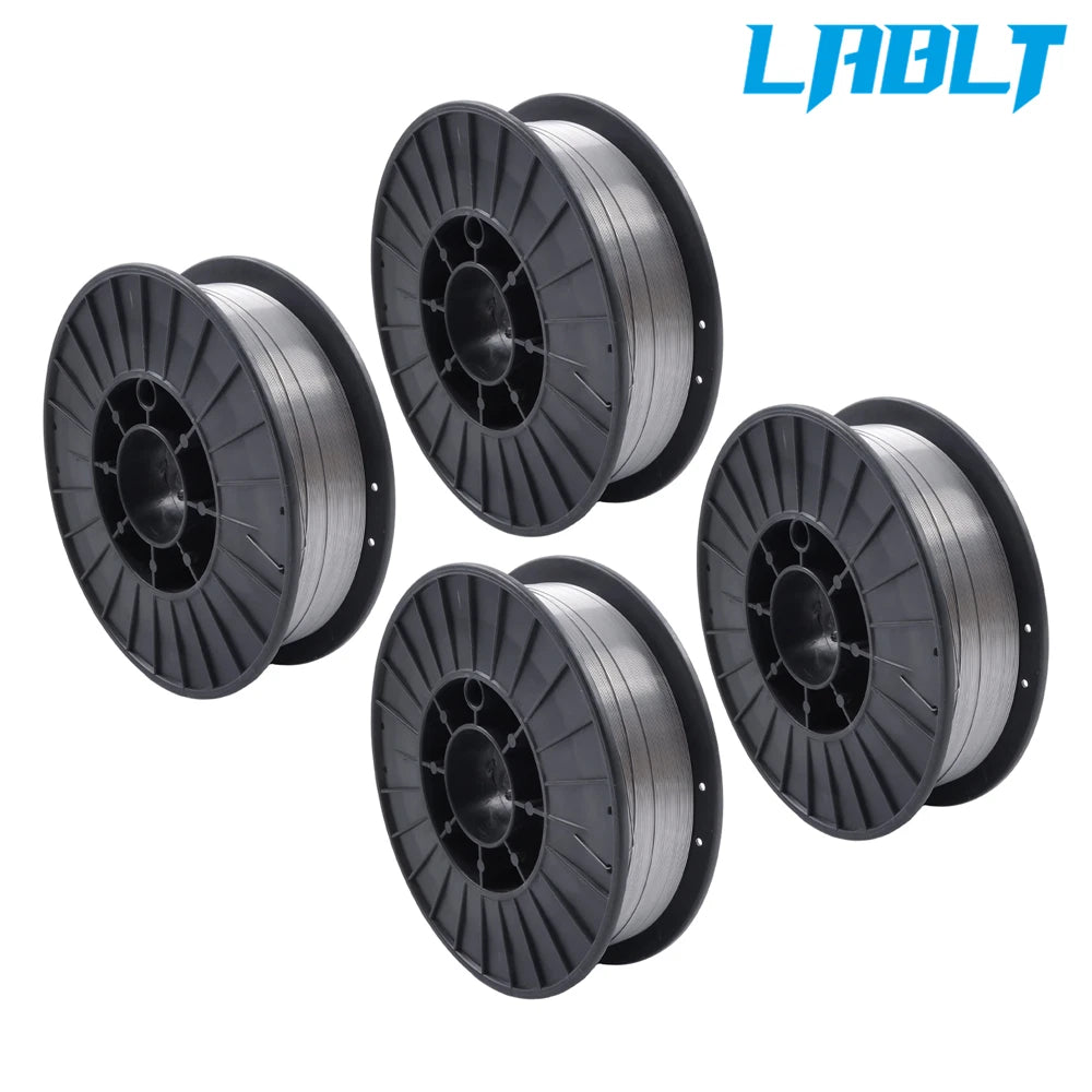 Set of 4 LABLT E71T-11 Welding Wire 0.03"/0.8mm Mild Steel 10 lb Each