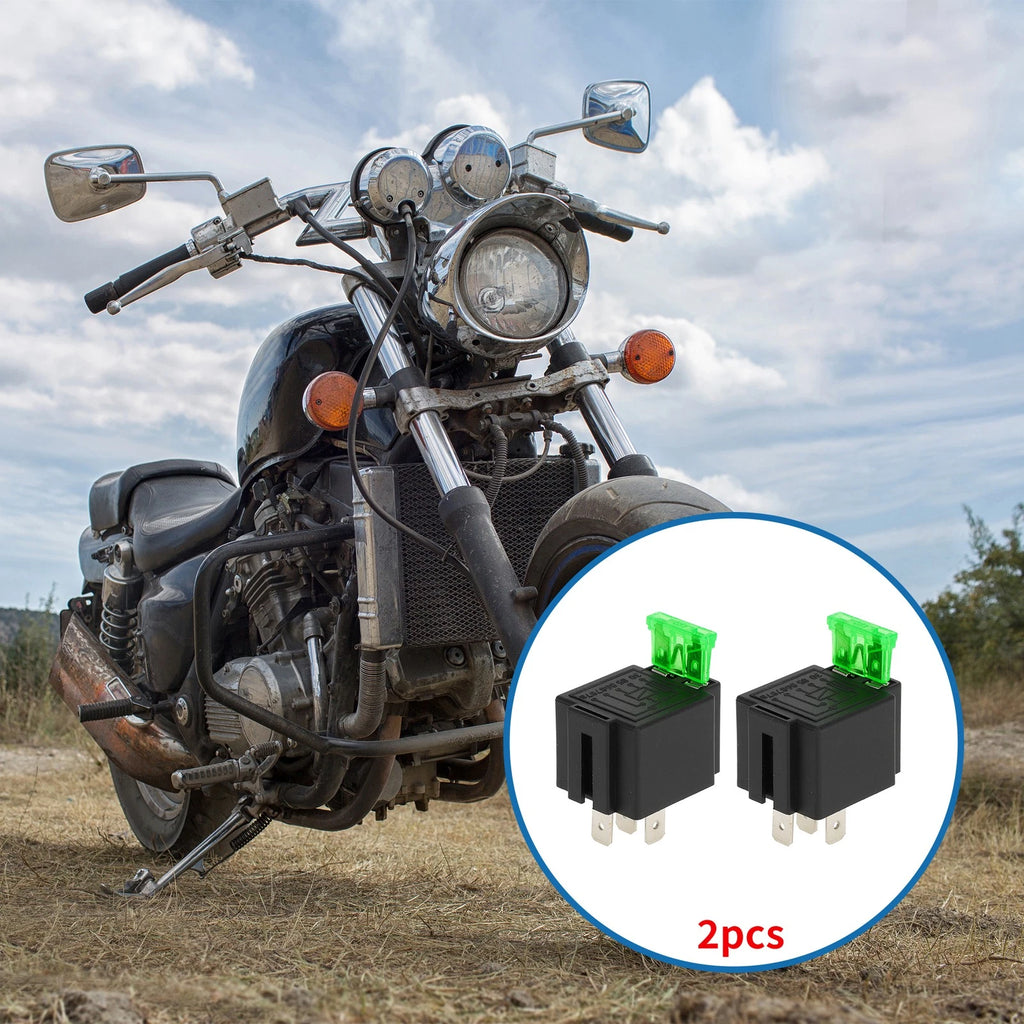 2X 5-Pin 12V 30A Waterproof Auto Relay for Universal Applications