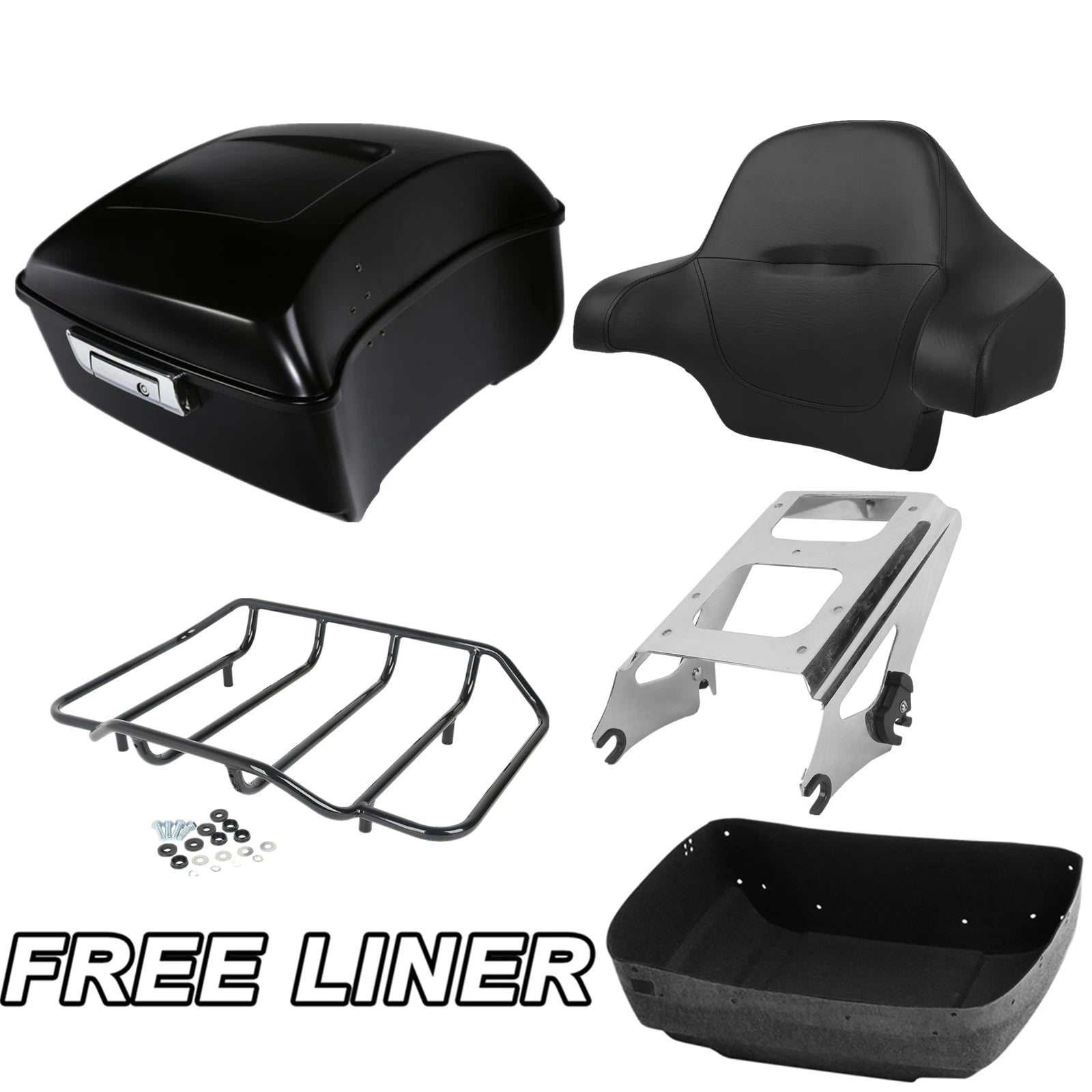 Matte Black Trunk Pad for Harley Touring (2009–2013)