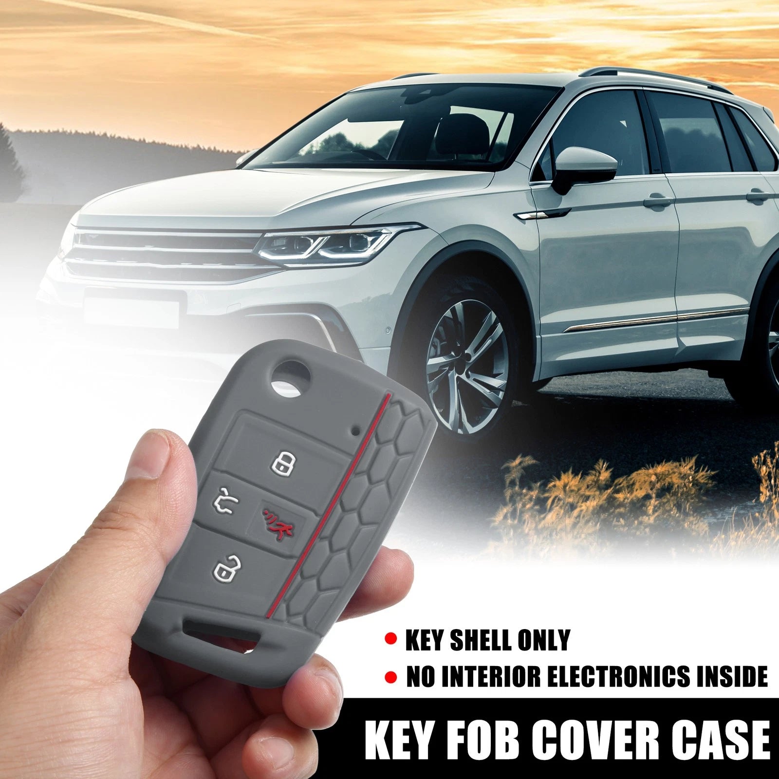 2 Pc Silicone Remote Key Fob Cover Protector for VW Golf (2006–2024)