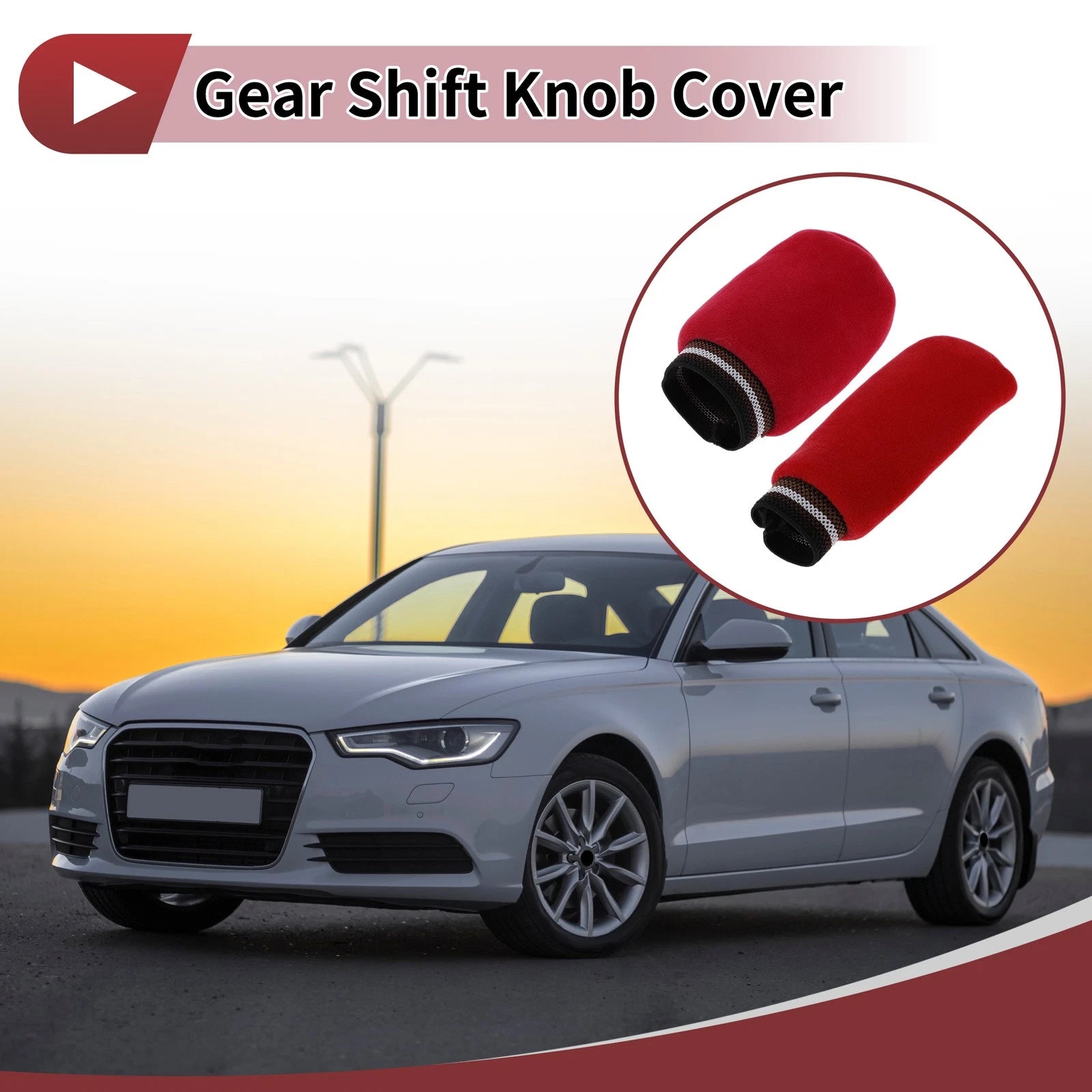 Gear Knob Protector Cover for - Plush Red