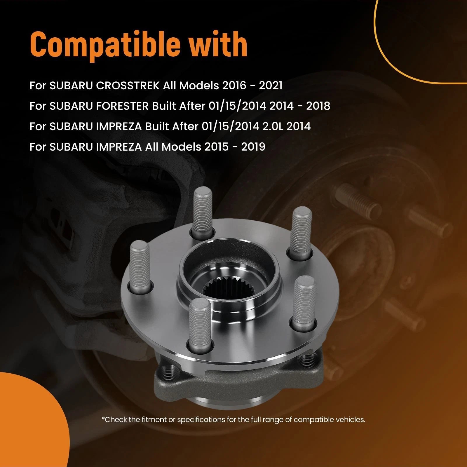 Front Wheel Hub Assembly for Subaru Impreza/Forester (2014–2019) HB613415
