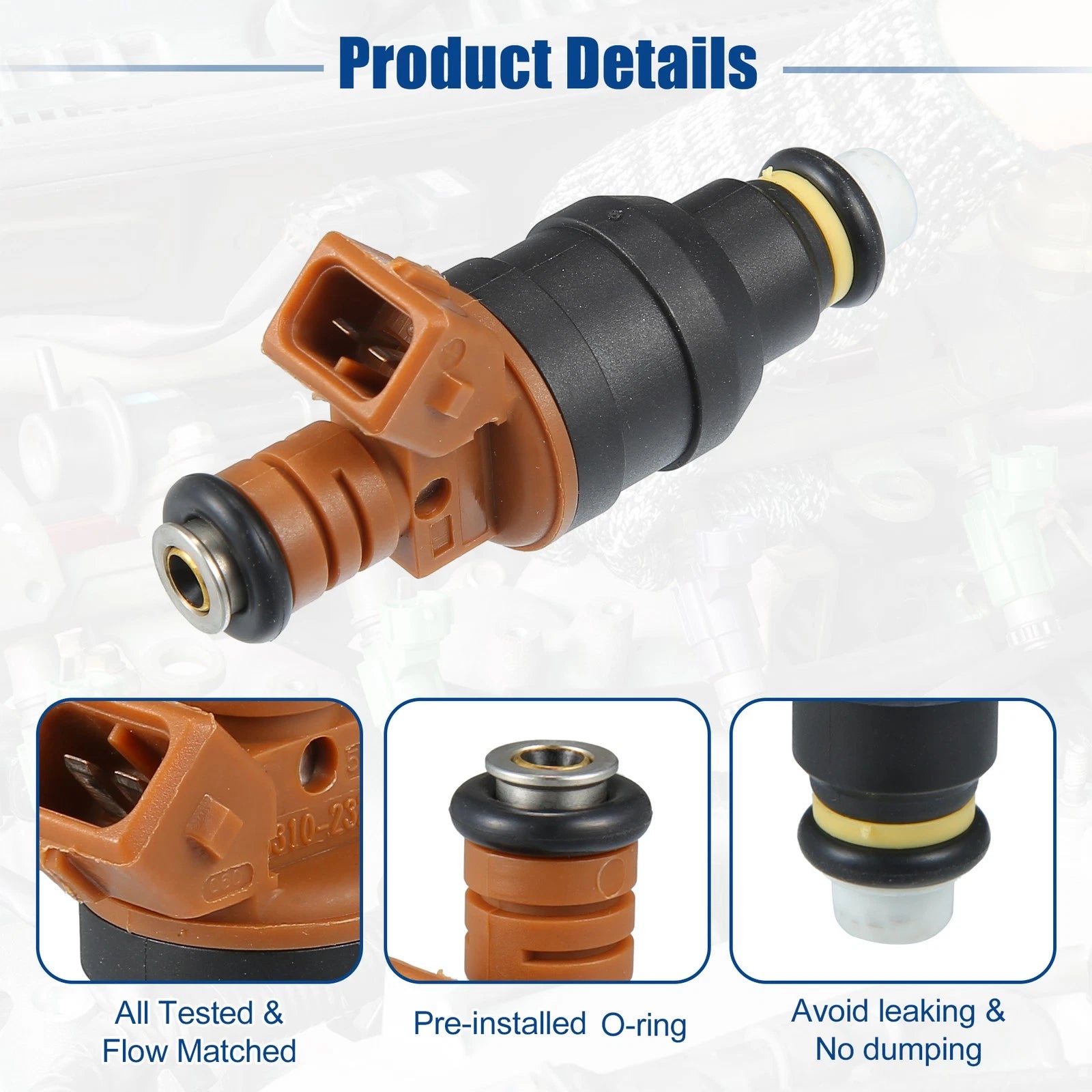 Fuel Injector Nozzle Replacement Set for Hyundai Tiburon 2.0L (1997–2001)
