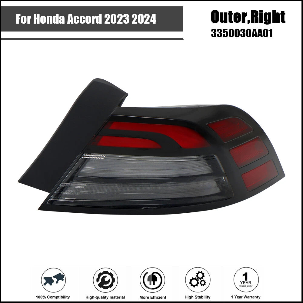 LED Rear Tail Light Outer Right for Honda Accord (2023–2024)
