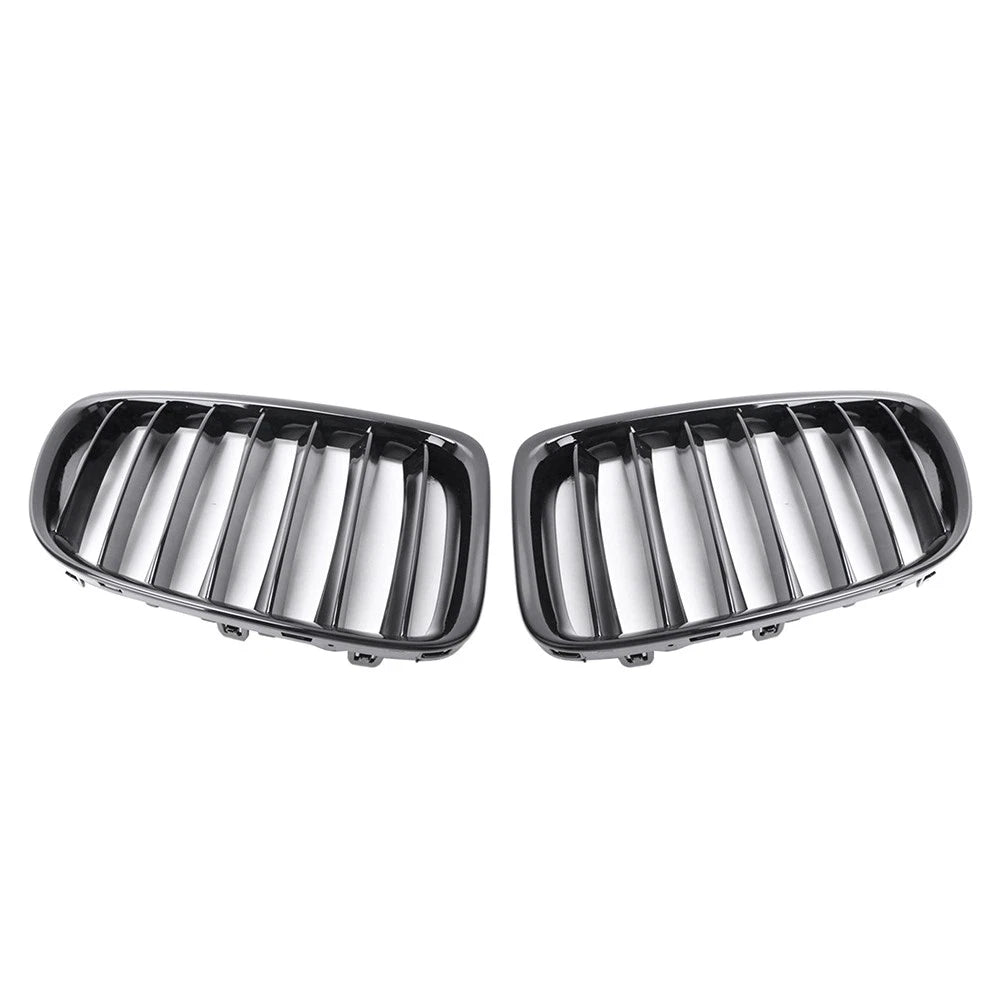 Front Bumper Kidney Grille for BMW X1 E84 (2009–2015) 15 14 13 Glossy Black